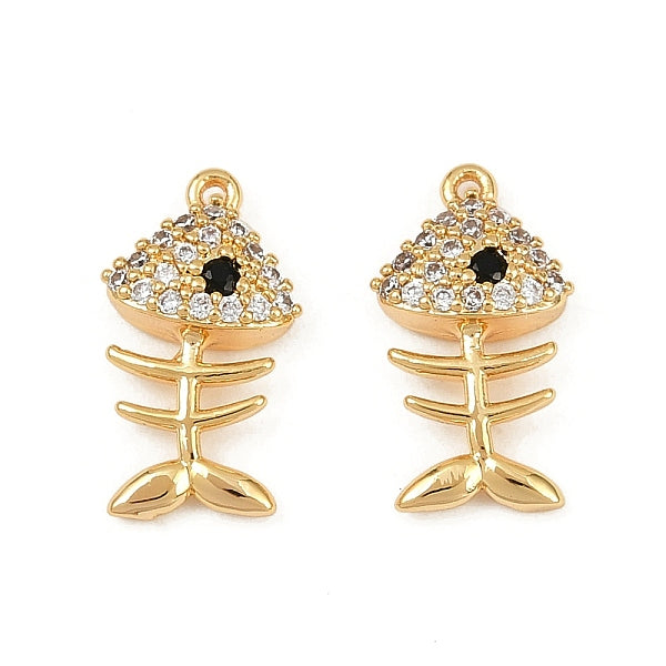 Ozean-Motiv Messing Micro Pave Zirkonia Charms