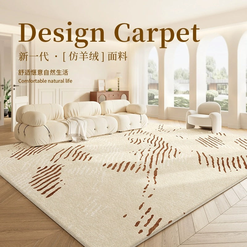 Light luxury high-end sofa, coffee table, bedroom floor mat, cream style, no wash, erasable, imitation cashmere carpet
