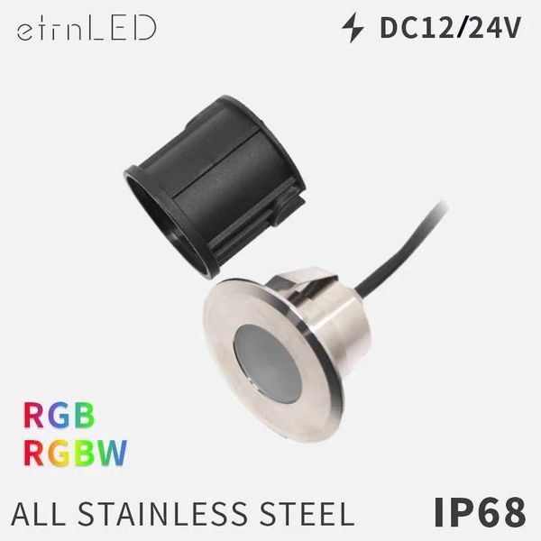 etrnLED Outside Led Ground Spot 12V 24V RGB Low Voltage Landscape Lighting Recessed Garden Terrace Lamp Waterproof Outdoor IP68 CL240813
