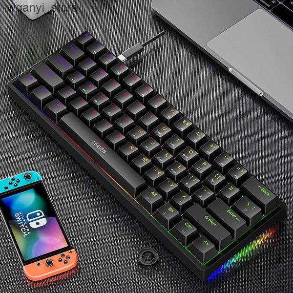 Keyboards USB K620 Mini Backlight RGB Gaming Mechanical Keyboard Gaming Machine Mechanical Kit 60% DIY Custom PBT Keyboard Cover Hotswap USB
