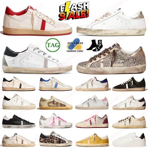 platform low sneakers men women designer dress shoes black white silver glitter leopard italy brand old vintage dirty luxurys flat trainers