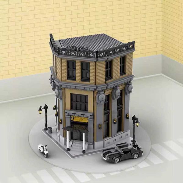 Assembling Building Blocks Street View Architecture City John Wick Continental Hotel Winery Hotel MOC modelsT241105