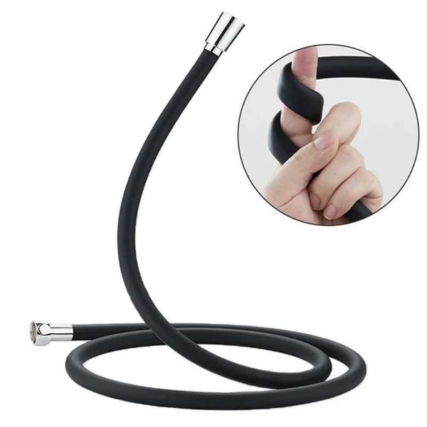 1.5M Silicone Flexible Shower Hose Long Bathroom Shower Water Hose Extension Plumbing Pipe Pulling Tube Bathroom AccessoriesCL240801