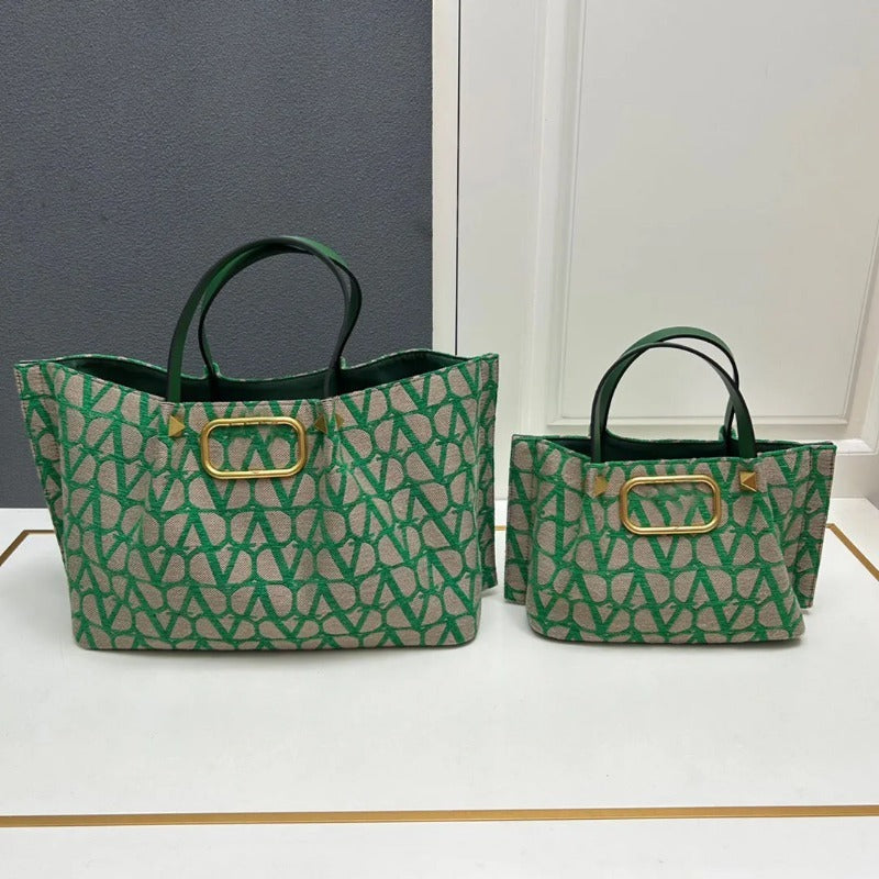 3D embroidered fabric tote bag Designer Beach Bag Mirror Quality Women Handbags Vlogo Shopping Bag High Quality Shoppin Bag Travel Purse Comes with