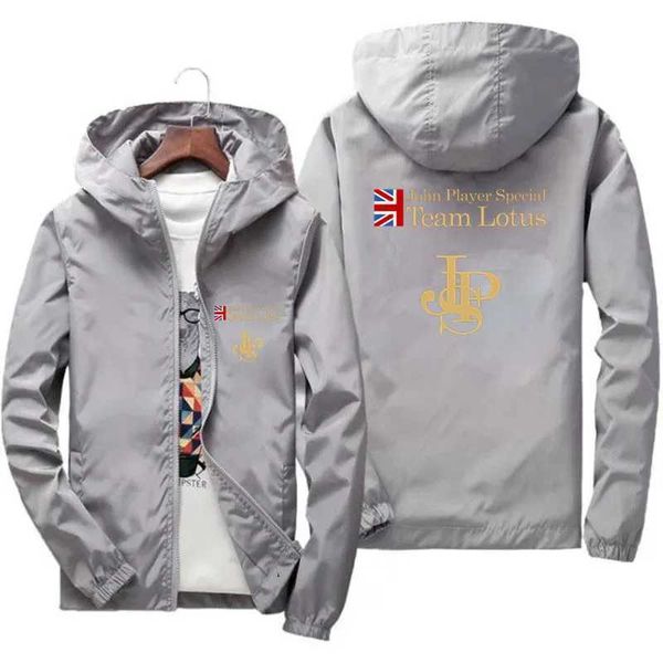 Jackets masculinos masculinos JPS John Player Team especial PLUS TAMANHO SPORTSWARE Sportswear Windbreaker Jaqueta com capuz Zipper piloto d