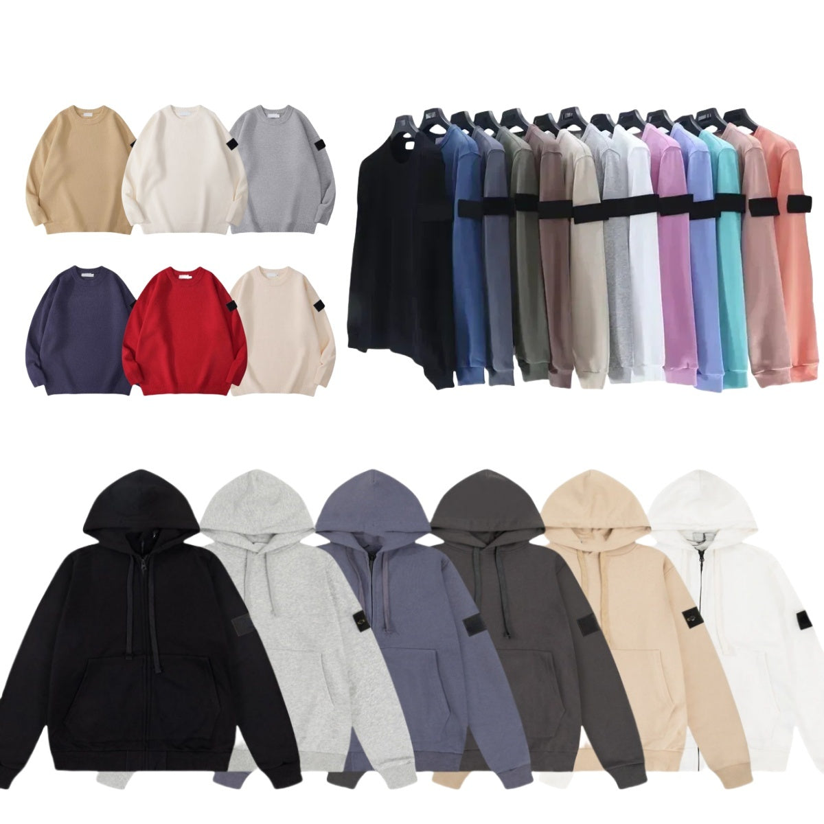 designer hoodie Mens hoodies badge stones sweatshirt hoodie men cargo pants pull Pullover tracksuit Autumn Stone Hoodie Long Sleeve Sweater tops