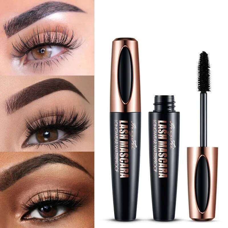Black Waterproof Anti-Sweat Mascara for Women Silk Fiber Eyelash Extension Non-Sdge Makeup Cosmetic Lengthens Lashes X250722