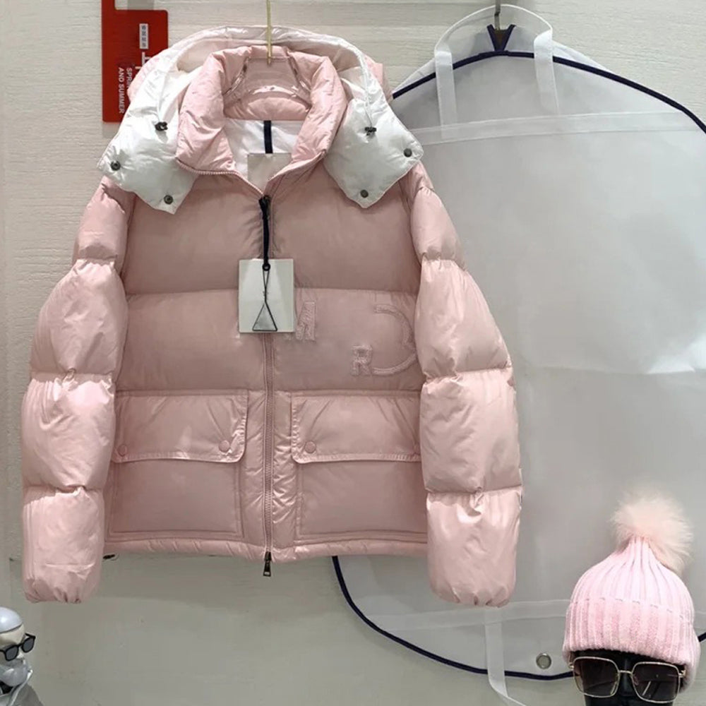 Winter Womens pink Down Jackets Designer Puffer Outdoor Outerwear Hooded Down Jacket Coat S-XL