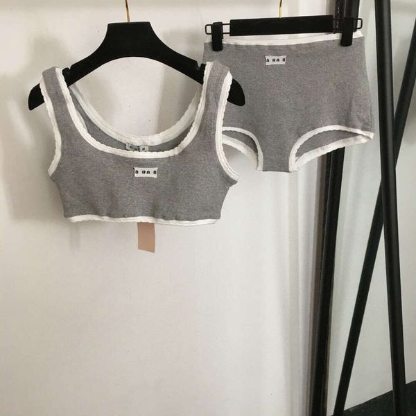 Rusota de grife feminino feminino Clothing Summer Two peças Conjunto de moda Logotipo Ladies Ladies Rouphe Rouphe Girl Shorts Roupa íntima 0