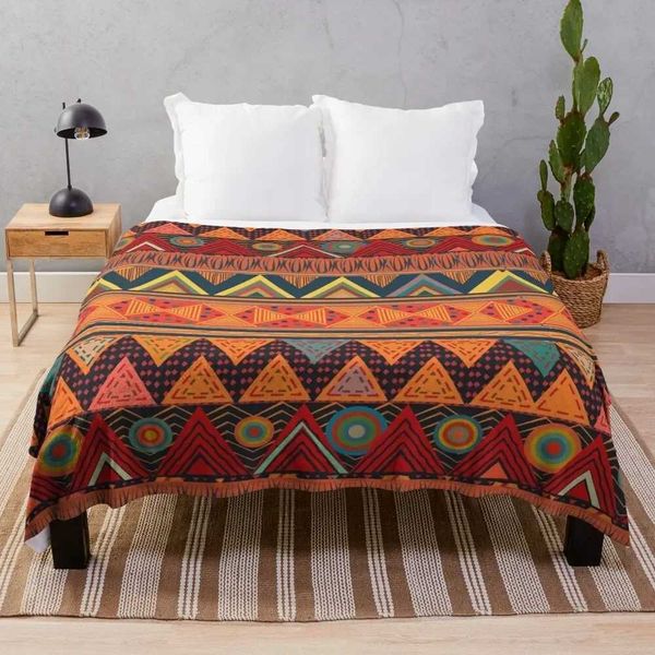 Blankets Tribal ethnic group (earth color) throws blankets beach fur for winter blankets designer blankets for beds blanket X240903 CL250212