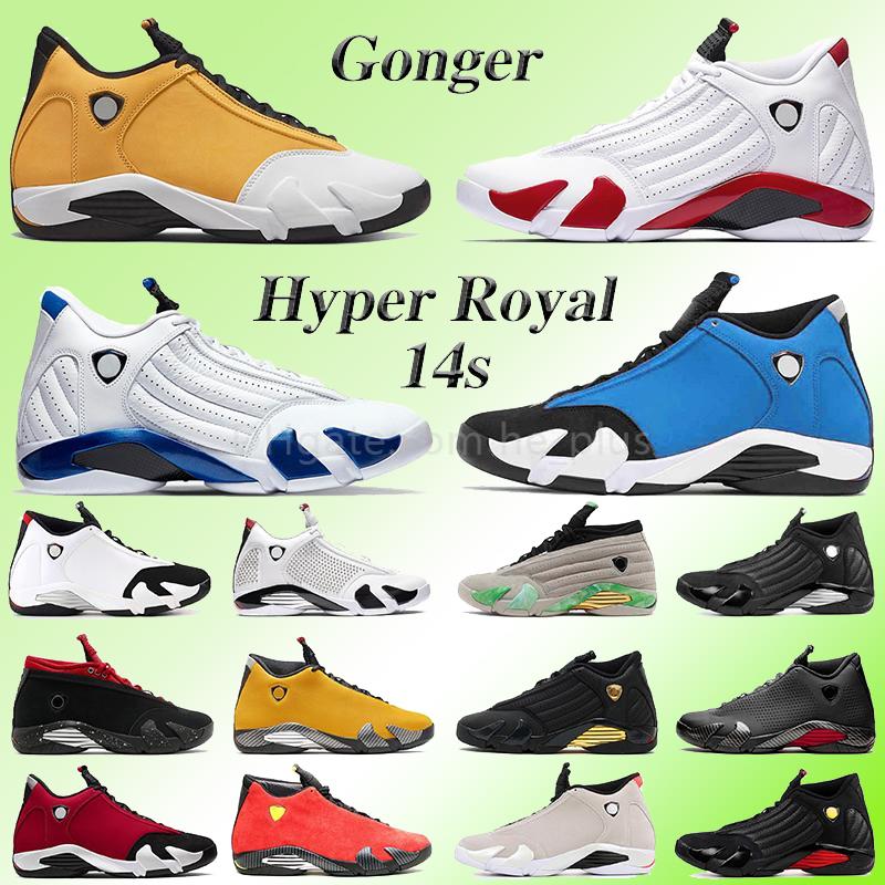 Summer basketball shoes 14 14s men gonger candy cane gym red hyper royal university blue black toe thunder desert sand trainer sport sneakers size