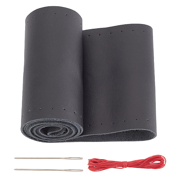 DIY Hand Sewing Genuine Leather Steering Wheel Cover