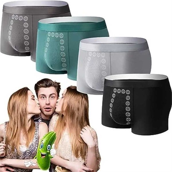 Underpants Fashionable polyester fiber energy field therapy mens underwear elastic and durable mens boxing breathable ultra-thin mens underw