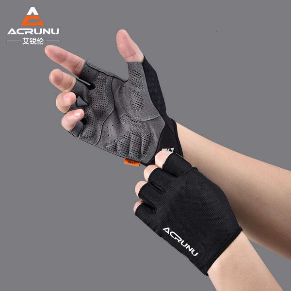 ACRUNU Summer Half Finger Breathable Bicycle For Men Women Cycling Anti Slip And Cushioning Sports Gloves Equipment