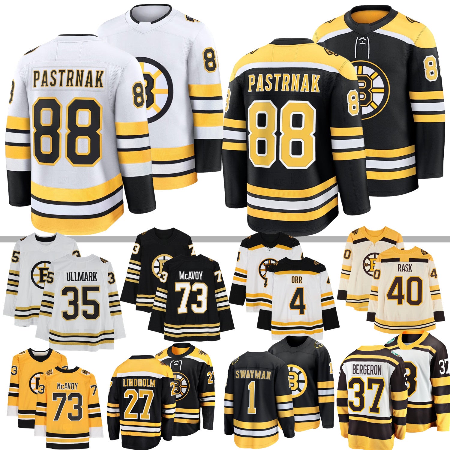 Boston Hockey Jersey 88 David Pastrnak Bruin Jeremy Swayman Charlie McAvoy Gilmore Morgan Geekie Elias Lindholm Korpisalo Zacha Zadorov Bergeron Cha