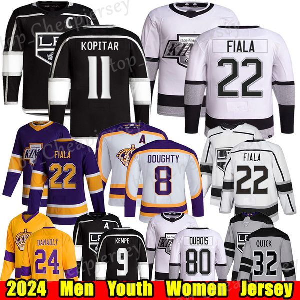 #11 Anze Kopitar Los Angeles hockey jersey #22 Kevin Fiala Pierre-Luc Dubois Drew Doughty Adrian Kempe Quinton Byfield Phillip Danault Wayne