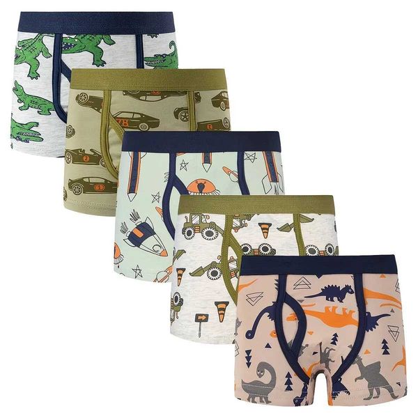 Cotton cartoon boxing underwear for young children and boys breathable soft underwear for dinosaur carsW240715