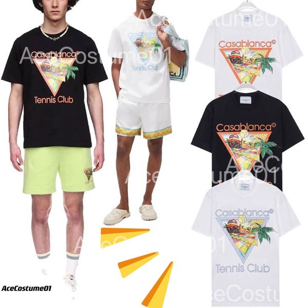 Outdoor Casablancas Men t shirts designer hoodie casablanc Fashion Men Casual t-shirts women Street t-shirts Tennis Club casa blanca Shorts