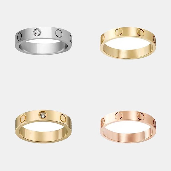 Classic love designer titanium steel jewellery men and women couples wedding ring Valentine&#039;s Day gift never tarnish non-allergic width