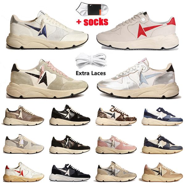 designer low top leather sneakers casual shoes womens fashion stars pink silver glitter dirty old platform loafers luxury Italt Luxury fashi