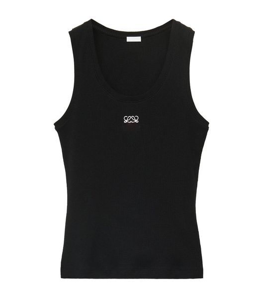 Women Knits Tank Top designer Anagram Embroidery Womens Vest Sleeveless Breathable Knitted Pullover Sport Tops summer short Slim Tanks camis