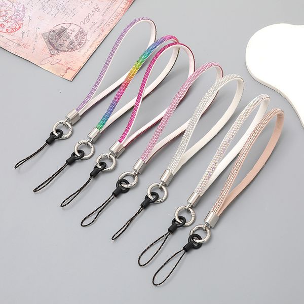 Yi Lian&#039;s New Phone Case Wrist Light Luxury and Fashionable Short Style Diamond Inlaid Handstring Pendant Chain, Anti drop Chain for Wo