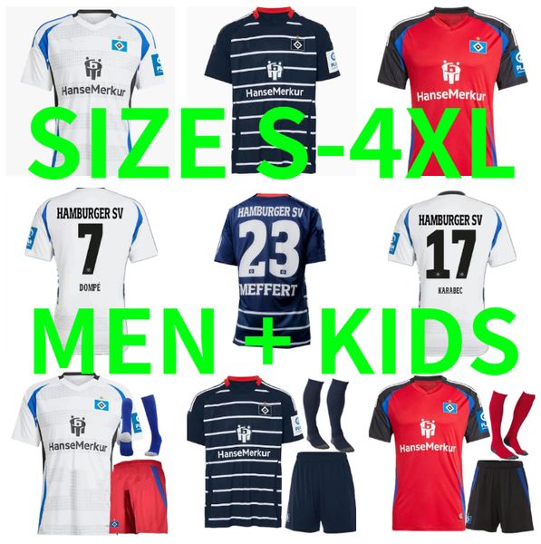 24 25 Hamburger SV Soccer Jerseys VAGNOMAN ONANA LEIBOLD REIS KITTEL GLATZEL DUDZIAK 2024 2025 HSV men Kids kit football shirts Uniforms