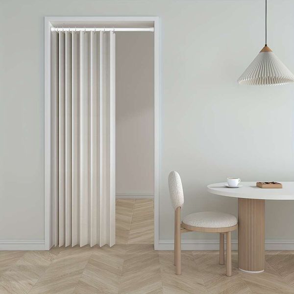 1pc Corrugated Folding Door Curtain Partition Decoration Suitable for Living Bedroom Entrance Cloakroom, Home Decor, Room Decor