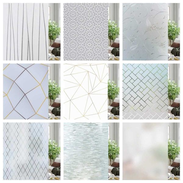 Wide 75-90 Cm Stained Glass Privacy Window Film Frosted Solar Protection Window Decals Matte Anti UV Window Tint Y240810