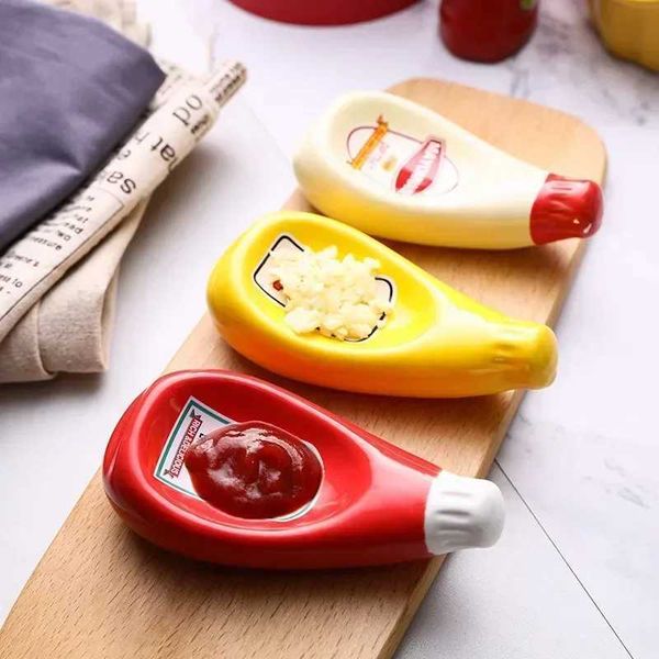 Tomato Shaped Plates Soy Sauce Dish Creative Tomato Sauce Dish Salad Dressing Seasoning Dish Table Decoration Ceramic PlateXJ241209