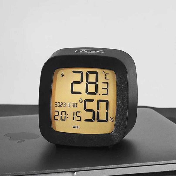 New LED digital alarm clock with indoor temperature and humidity battery powered portable desktop clock suitable for heavy sleepers Y250111