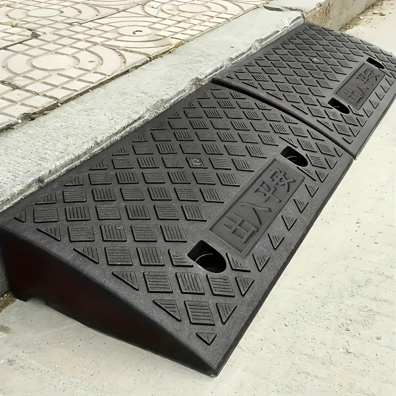 TEMU 2-4-6-8-10pcs Car Sidewalk Ramp - Portable Threshold Ramp, Suitable For , Cars, Wheelchairs And Pet Mowing - Ideal For And People With Mobility