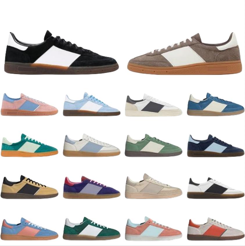 New 2025 Womens Mens Low Leather Flat Suede Designer Casual Shoes Platform Sporty & Rich Navy Black low men Wonder Handballss Clay Sports shoes