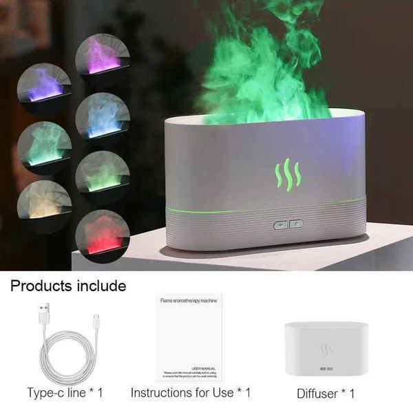 Humidifiers Humidifiers Hot Flame Essential Oil Diffuser Aroma Air Humidifier Ultrasonic Humidifiers Diffusors Mist Maker Aromatherapy Fragr