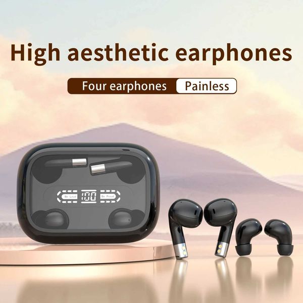 Black TWS 5.3 phones Couple Wireless Earphones HD Stereo Sports Waterproof For Earbuds set For All Smartphones Z250114
