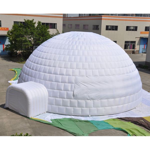 Wholesale Outdoor Giant Igloo Tent for Big Parties - 8-10m Circular Size, Illuminated with LEDs, Includes Two Door Access Points