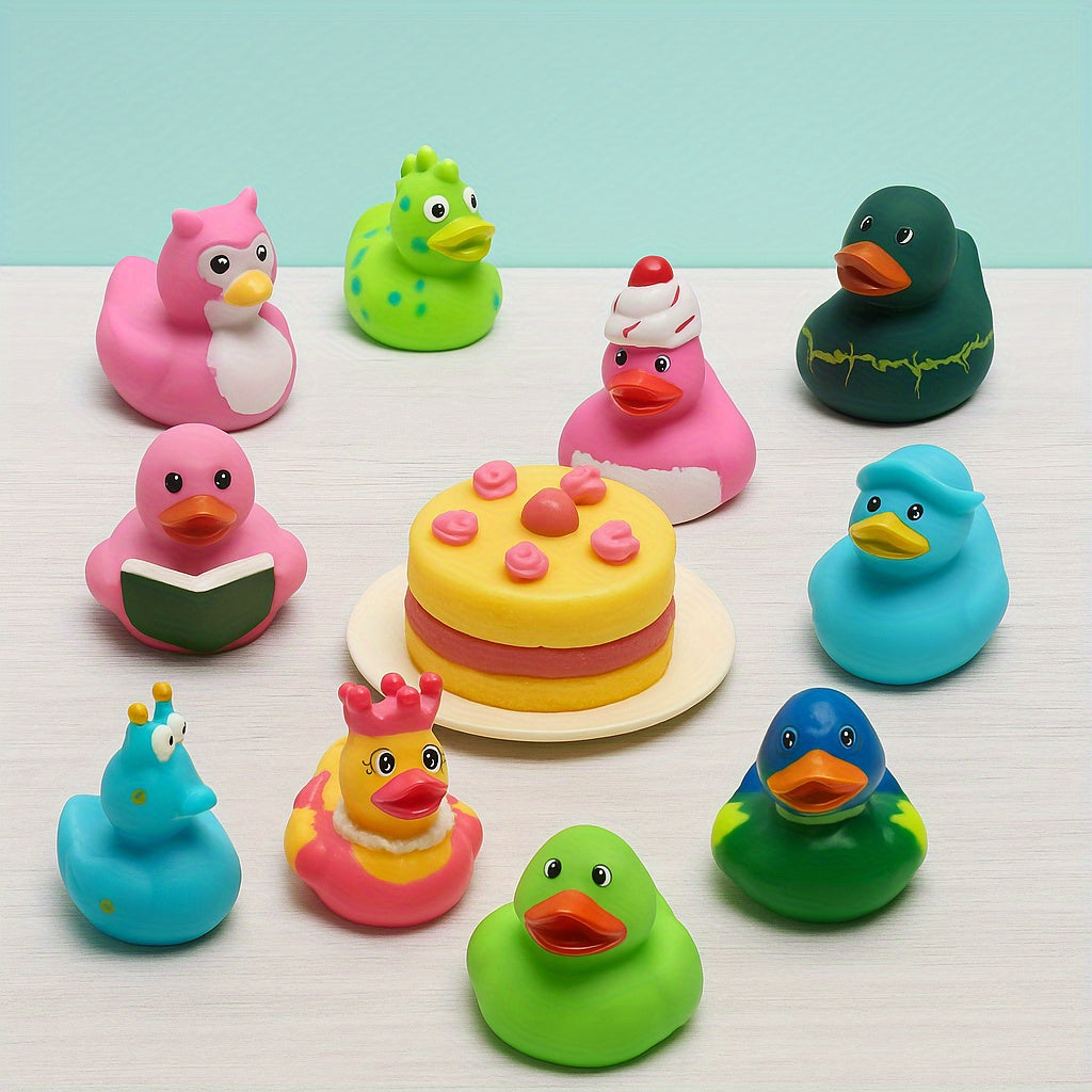 TEMU 100 Pack Rubber Ducks In Bulk, Dollhouse Halloween Decoration Ducks For Cars Assorted, Room Halloween Decor For Game, Party Favors Gift Packs