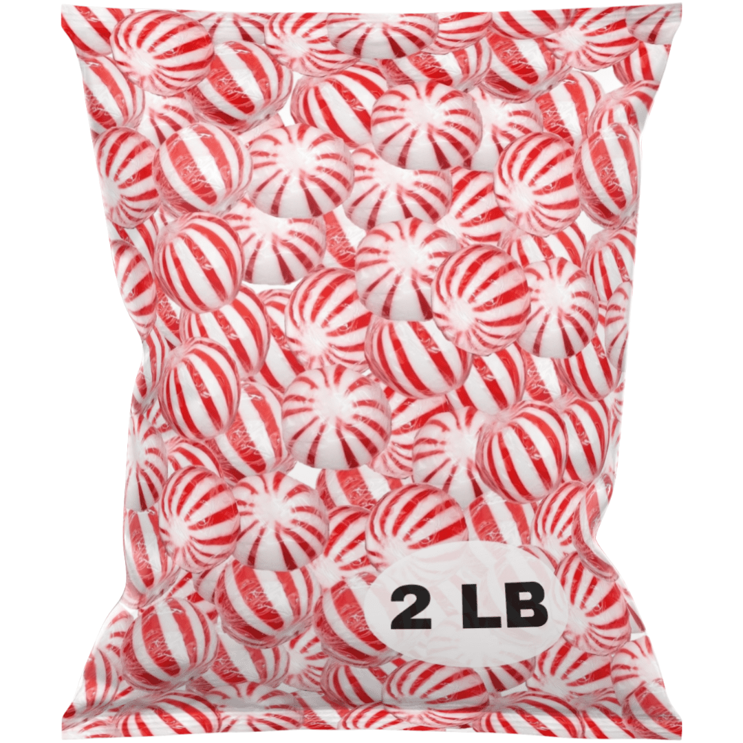 TEMU Red Mints – Bulk Candy – 2 Pounds – Individually Wrapped Sweet Treats For Parties And Holidays