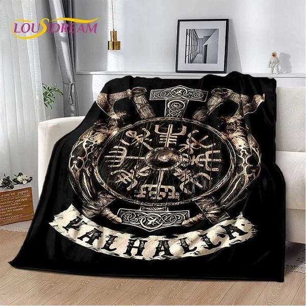 Viking Norse Mythology Yggdrasil Tree of Life Soft Plush BlanketFlannel Blanket Throw Blanket for Living Room Bedroom Bed Sofa Y240829