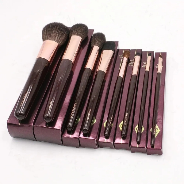 CT Complete Makeup Brushes Set 8-Pcs Complexion Bronzer Blusher Powder Sculpt Foundation Eye Blender Smudge Sculpting Liner Lip Concealer Co
