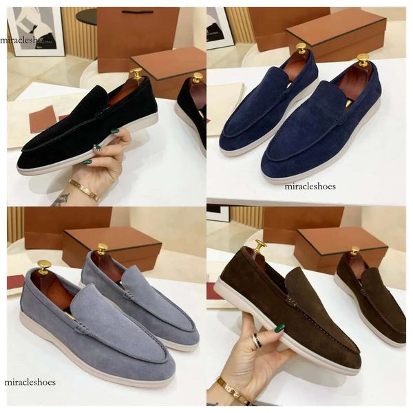 30off~ LP shoes Summer Wak charms suede loafers Moccasins Apricot Genuine leather men casual slip on fats women Luxury Designers flat Dresss