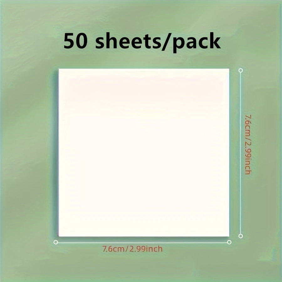 TEMU 2 Packs 100 Sheets Transparent Waterproof Square Sticky Notes - 2.99x2.99in Self-adhesive Notebook For Diary & Book Annotation, Ideal For School