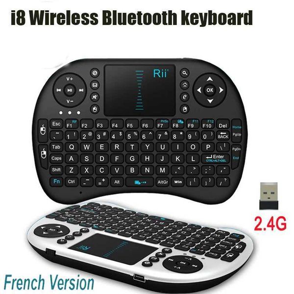 I8 Wireless BT Keyboard Mini Keyboard 2.4G English Lithium Backlit Air Mouse Remote Touchpad For Smart TV Box PC IPad M240907