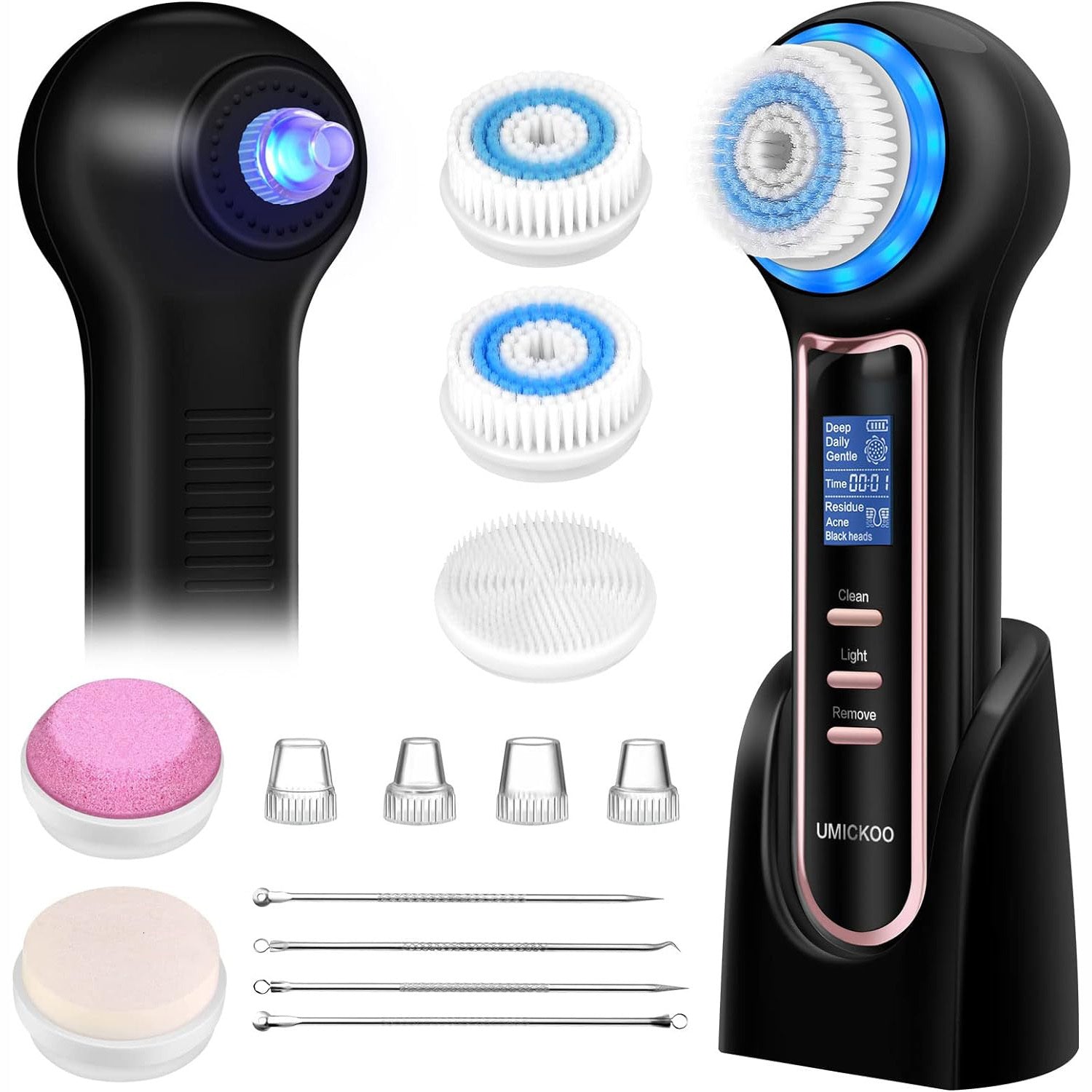 Blackhead Remover Vacuum With Electric Cleansing Rechargeable Face Spin Brush Facial Pore Cleanser Skincare Hine