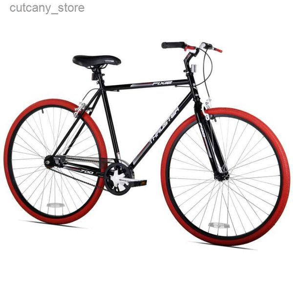 Bicicletas Ride-Ons Kent 700c Thruster Fixie Mens Bike BlackRed Bicyc Bike Bike Carbon Road Bike Bicycs Bikes L240319