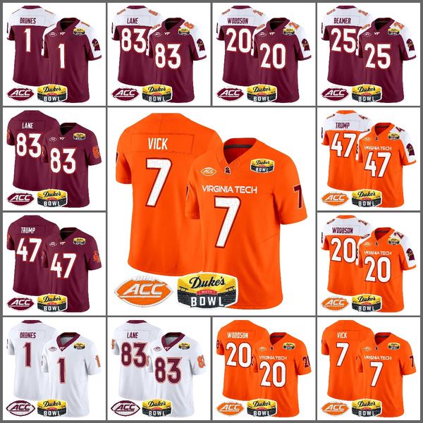 Virginia 2025 Mayo Bowl Patch Jersey Bhayshul Tuten Caleb Woodson Frank Beamer Jaylin Lane Kyron Drones Vick Custom Men Kids Women