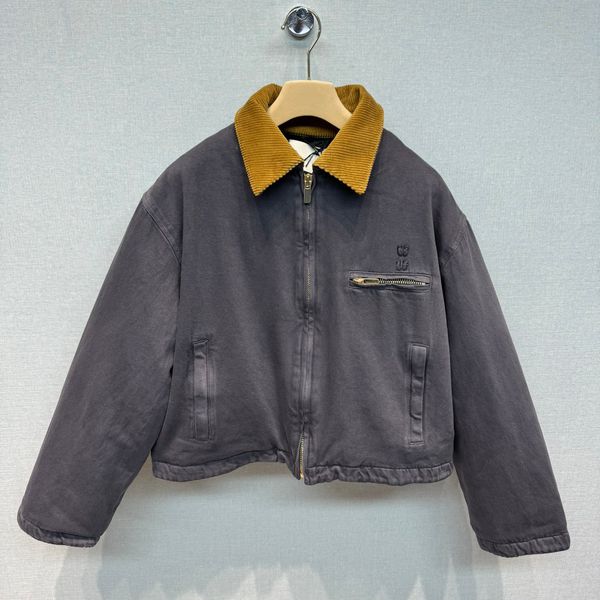 New Fashion Clothing Corduroy lapel cotton-padded denim jacket