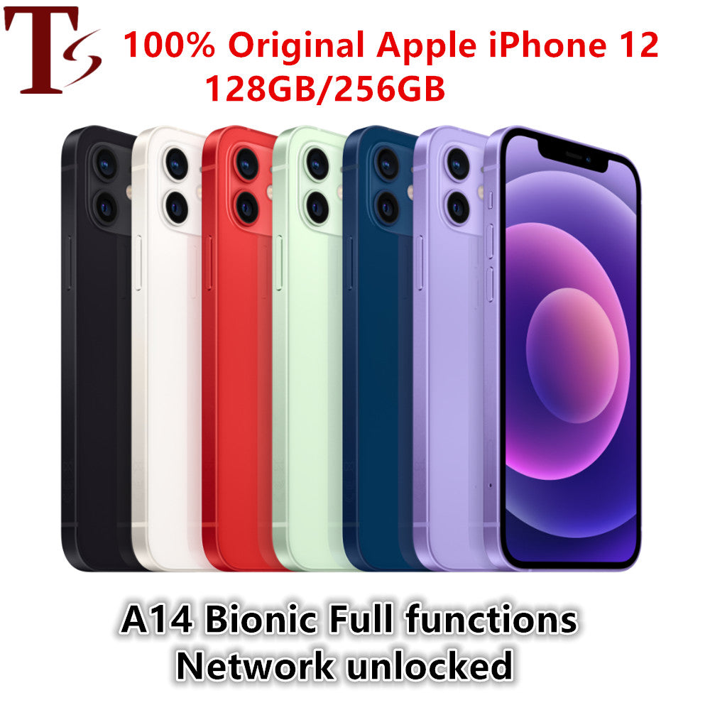 Refurbished iPhone 12 Super OLED Display, A14 Bionic Chipset, Face ID & NFC Support, Available Sizes: 64GB - 128GB - 256GB unlocked