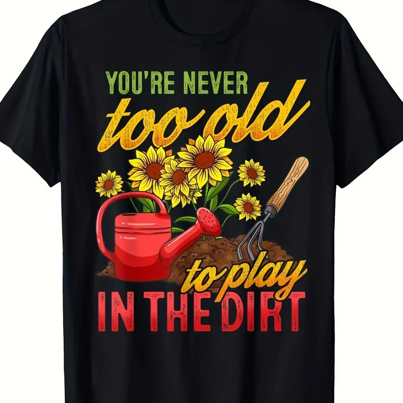 TEMU Funny Gardening Plants Gardener 220g 100% Cotton T-shirt