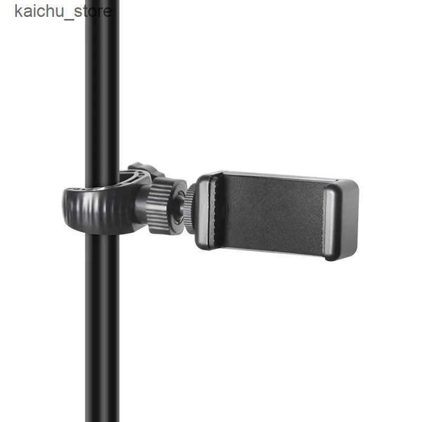 Mounts Holders Holder Microphone Stand Mount Tripod Phone Bracket Mobile Cell Support Clip For All Smartphones Bicycle stand J241217